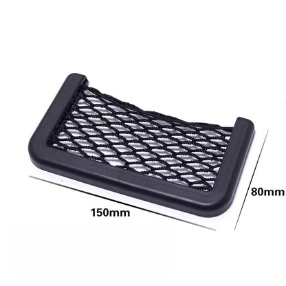 Adhesive Car Storage Bag Nets Auto Seat Organizer Door Side Net Pocket Phone Holder 15-20cm Resilient Car Styling Storage Nets Beauty World Shop