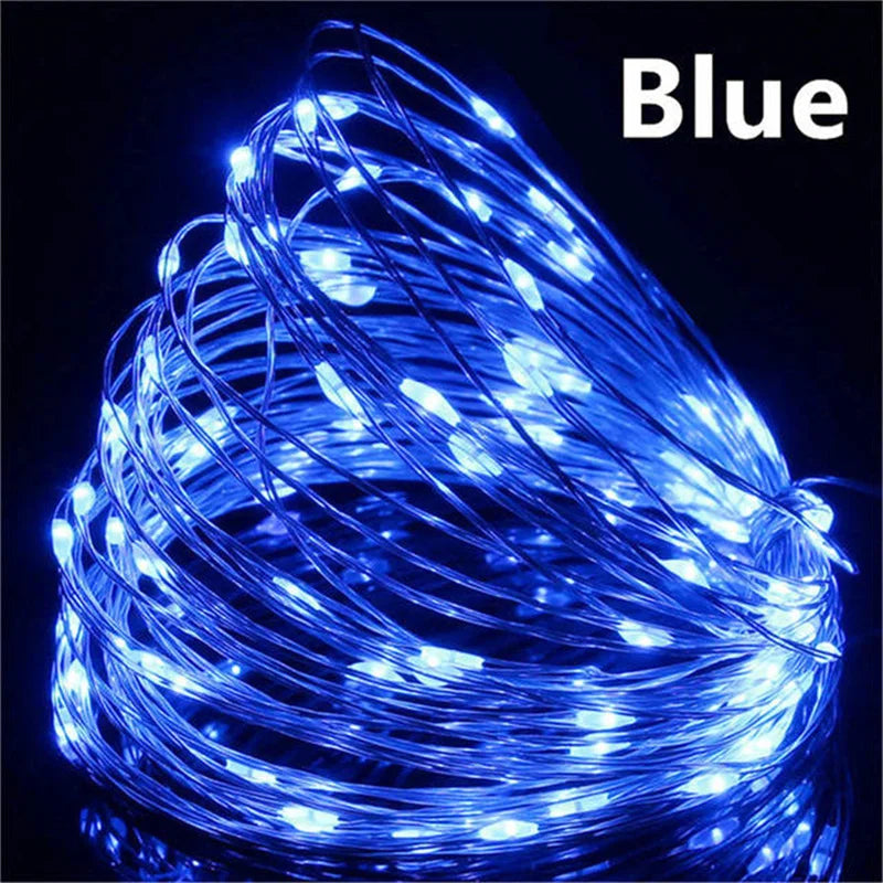 USB Led Fairy Lights Copper Wire String 20M 200LED Holiday Outdoor Lamp Garland For Christmas Tree Wedding Party Decoration Beauty World Shop