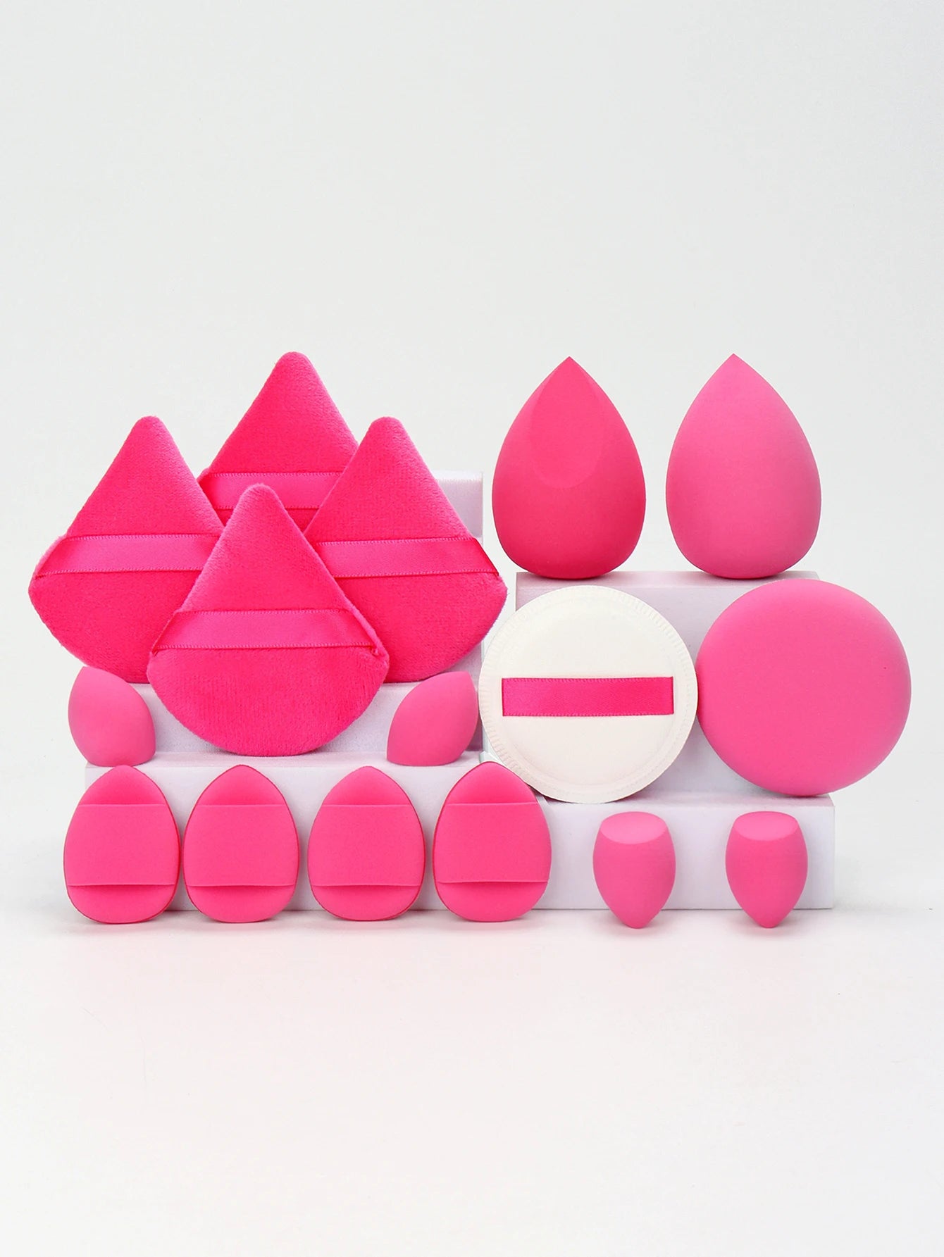 Cat Powder Cotton Candy 16-Piece Set 2 Makeup Eggs & 4 Mini Makeup Eggs & 2 Cotton Candy Powder Puff & 4 Powder Puff & 4 Mini C Beauty World Shop