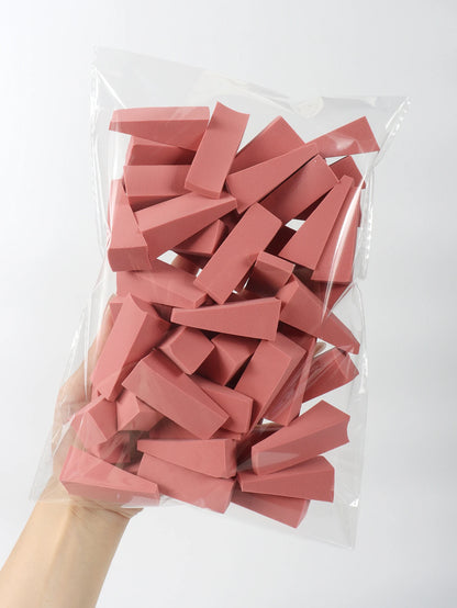 50 Pieces of Random Color Facial Curve Mixed Makeup Sponge, Latex-Free, Small Wedge-Shaped Smooth Application Beauty Sponge Applicator Beauty World Shop