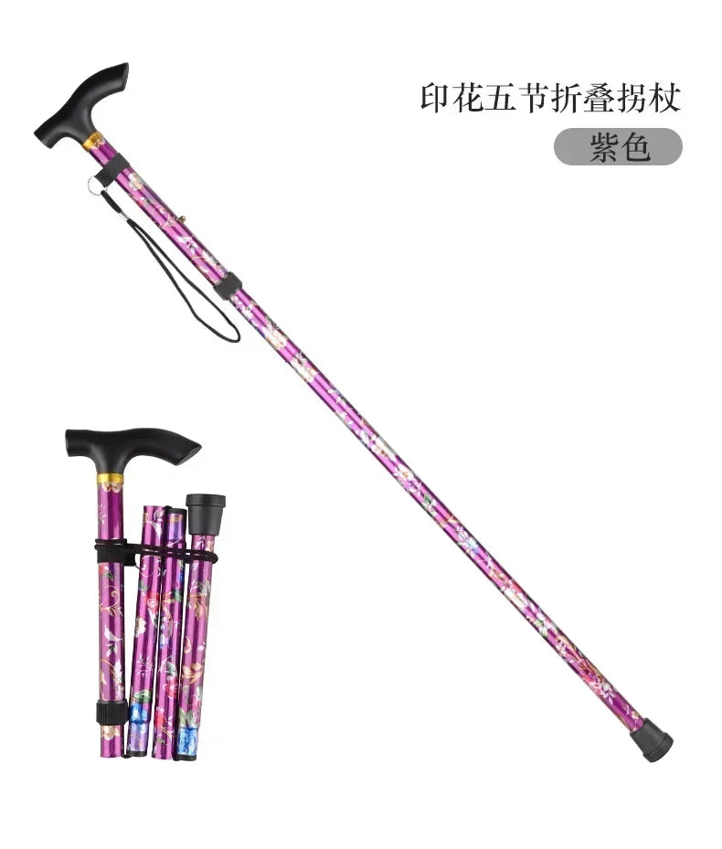 Outdoor Walking Sticks Hiking Camping Mountaineering Poles Telescopic Baton Trekking Poles Folding Cane Crutches Pole Unisex Beauty World Shop