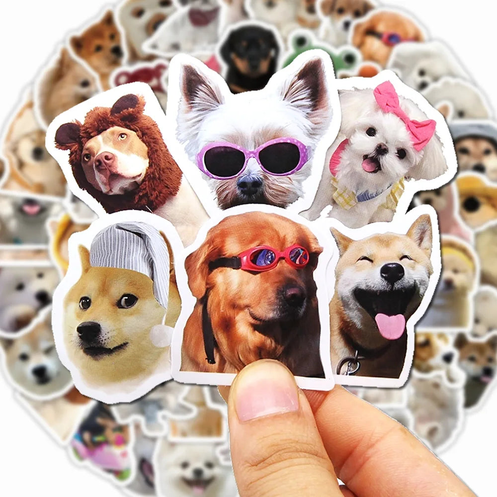 10/100/1000Pcs Funny Dog Stickers Cartoon Cute Decals Toy Guitar Phone Bicycle Laptop Notebook Luggage Car Graffiti Kids Sticker Beauty World Shop