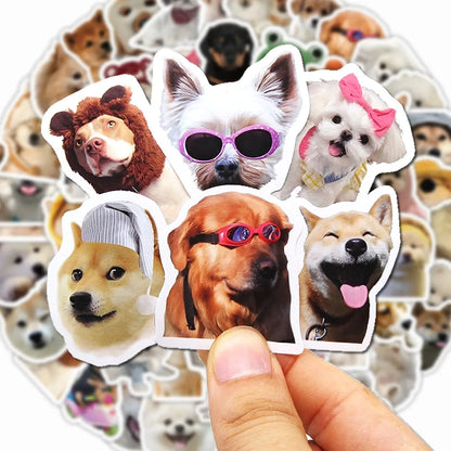 10/100/1000Pcs Funny Dog Stickers Cartoon Cute Decals Toy Guitar Phone Bicycle Laptop Notebook Luggage Car Graffiti Kids Sticker Beauty World Shop
