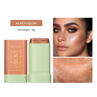 Multi-function Blush Stick Face Makeup Waterproof Easy Color Rouge Blusher Cream Contour Rendering Brightening Contour Makeup Beauty World Shop