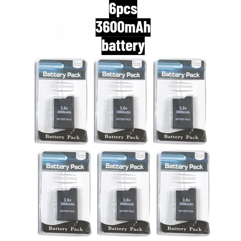 3600mAh for SONY PSP2000 Handheld Game Console Backup Battery Pack 2400mAh for SONY PS Lite PSP-2000 PSP-3000 PSP-3004 Batteries