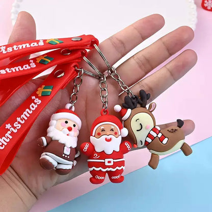 1/3/6PCSChristmas Keychain - Santa Claus Christmas Eve Gift - Doll Pendant - Couple Car And Bag Decoration Small Gift - Company Beauty World Shop