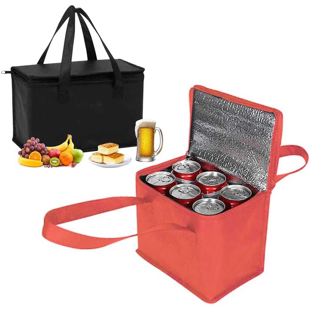 Portable Lunch Cooler Bag Folding Insulation Picnic Ice Pack Food Thermal Bag Drink Carrier Insulated Bags Beer Delivery Bag Beauty World Shop