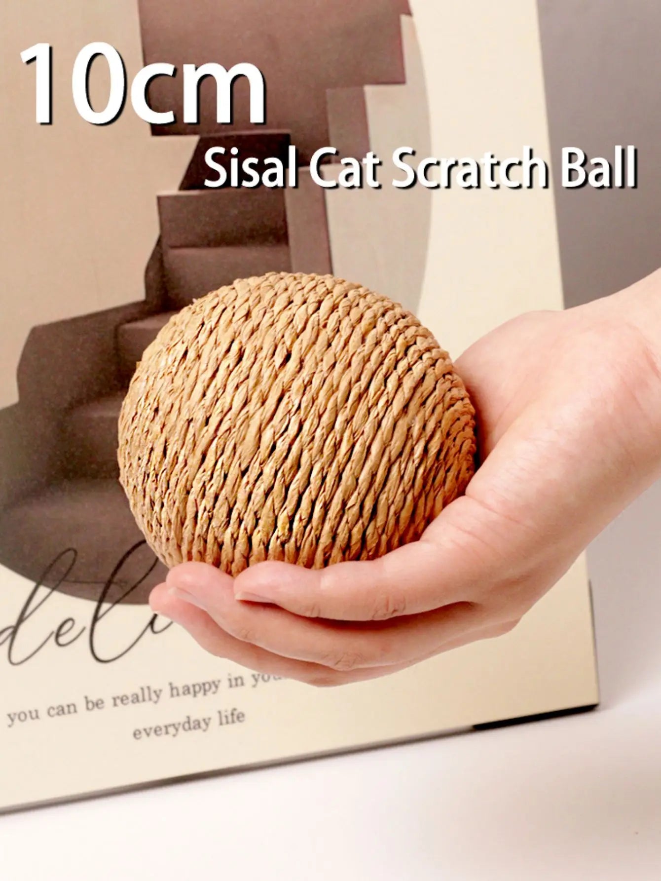 10CM Interactive Sisal Cat Scratching Ball Toy For Kitten Teeth Cleaning Anti Bite Cat Ball Sounding Toy Pet Supplies Beauty World Shop