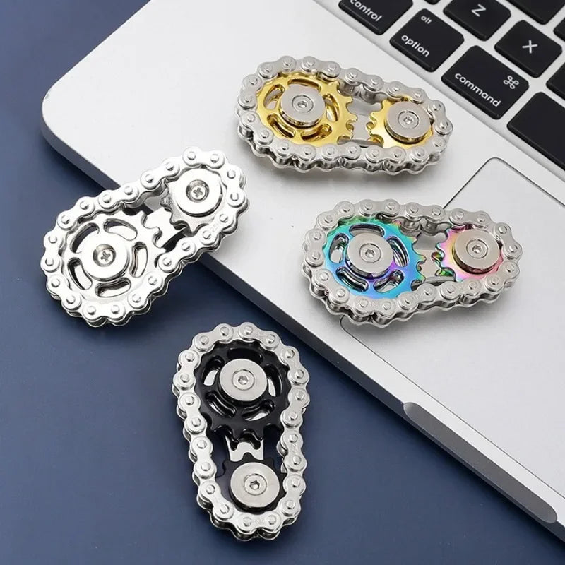 Metal Fidget Spinner Office Desk Toy Stress Relief Gears Hand Spinner for Adults desk decoration home decor Relieve stress relax Beauty World Shop