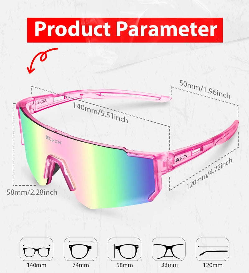 SCVCN New Outdoor Cycling Sunglasses Men Road Driving Bike Glasses  Sports Mountain Climbing Women Bicycle Cycling UV400 Goggles Beauty World Shop