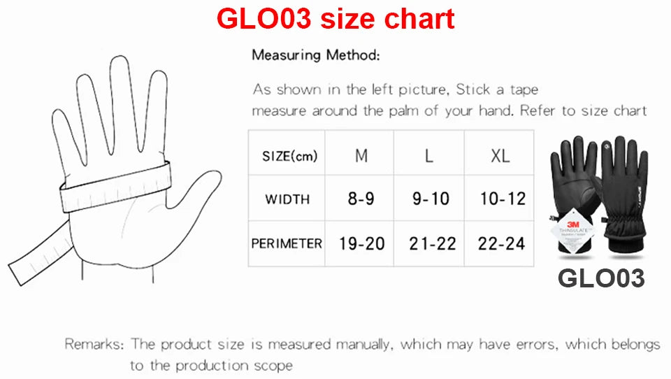 Thermal Winter Cycling Ski Gloves Outdoor Sports Running Motorcycle Touch Screen Fleece Gloves Non-slip Warm Full Fingers Gloves Beauty World Shop