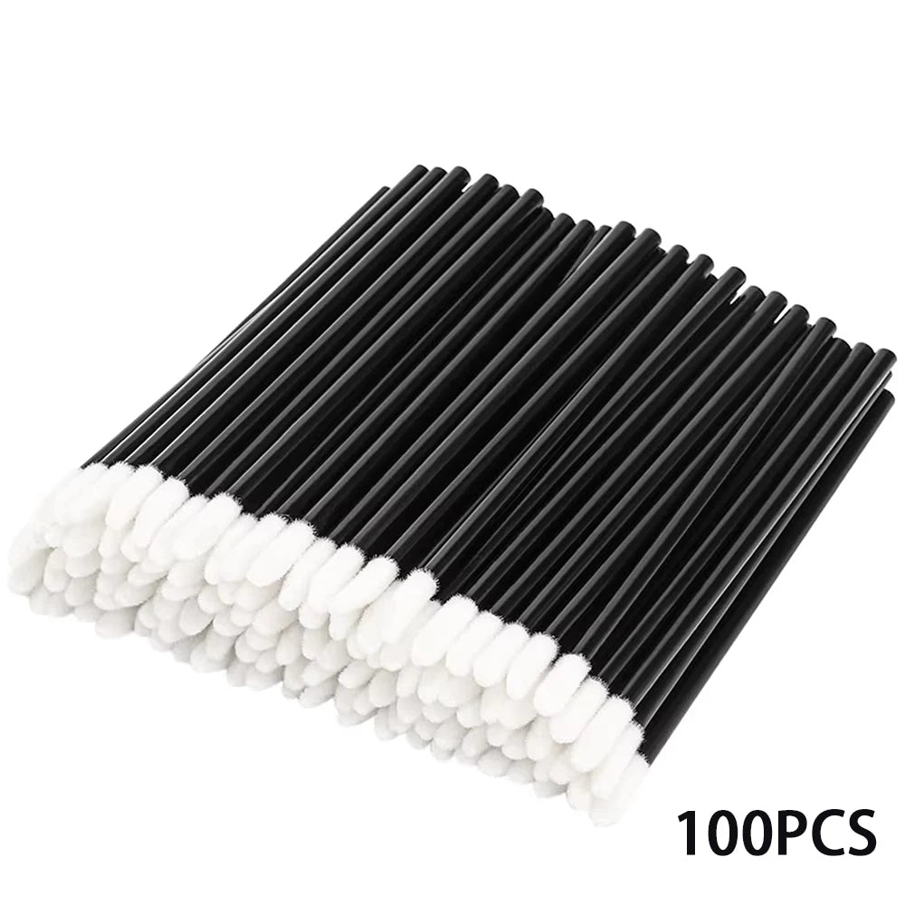 100/200pcs Lip Wands Applicators Eyelashes Brushes Lipstick Brush Mascara Applicator Gloss Wands Eyelash Extension Makeup Tool Beauty World Shop