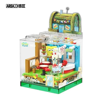 Spongebob Building Blocks Patrick Star Krusty Krab Squidward Tentacles Room Model Bricks Set Desktop Ornaments Kids Toys Gifts Beauty World Shop