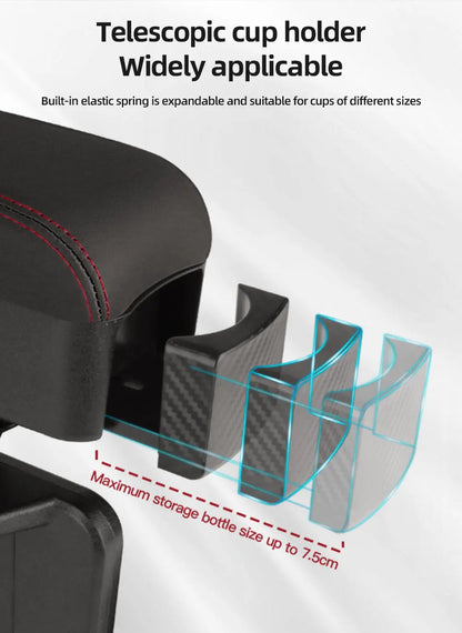 Height Adjustable Car Center Console Gap Storage Organizer with Liftable Tray Elbow Support Armrest Pad for SUV Sedan Beauty World Shop