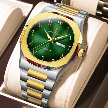 POEDAGAR Original Luxury Men's Watch Waterproof Week Date Fashion Men Wristwatch Quartz Stainless Steel Man Watches Reloj Hombre Beauty World Shop