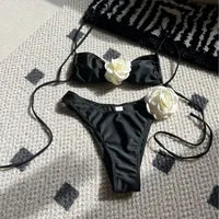 New Solid Color White Bikini Women suit Low Waist Lace-up Fashionable Swimsuit Two-piece Set Beauty World Shop