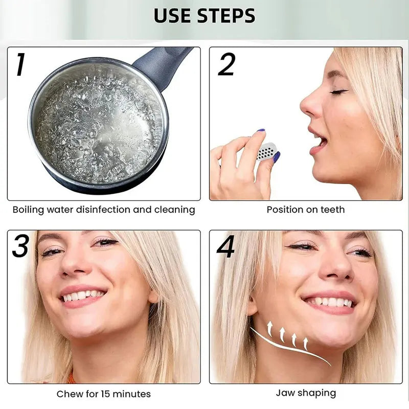 2 PC Silicone Chin Line Exerciser, Facial Muscle Exerciser, Chewing Trainer, Face Slimming Fitness Equipment, Food Grade Silicon Beauty World Shop