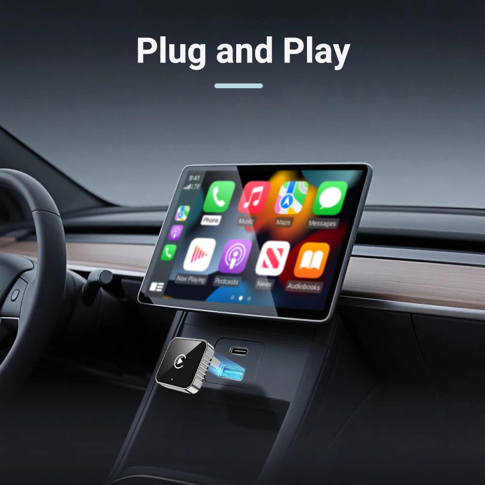 XUDA 2 in1 Wired to Wireless CarPlay Android Auto Adapter for OEM Car Stereo With USB Dongle Smart Mini Box Plug and Play Blueto Beauty World Shop