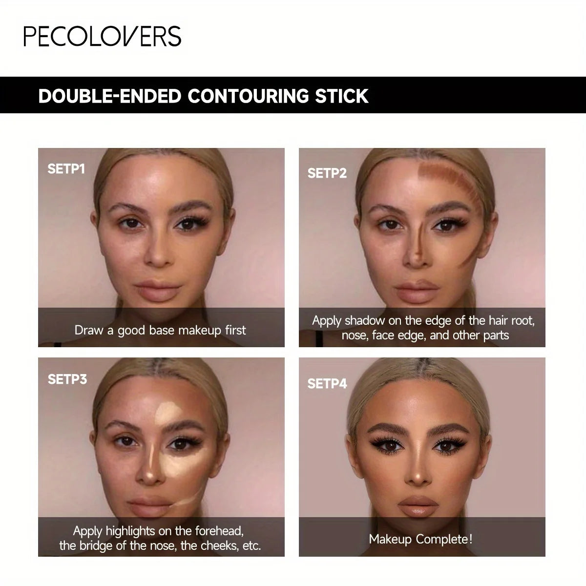 Contouring Stick with Double-headed Concealer Highlighter for Three-dimensional Nose Bridge Shadow V Face High Nose Bridge Beauty World Shop