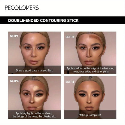Contouring Stick with Double-headed Concealer Highlighter for Three-dimensional Nose Bridge Shadow V Face High Nose Bridge Beauty World Shop