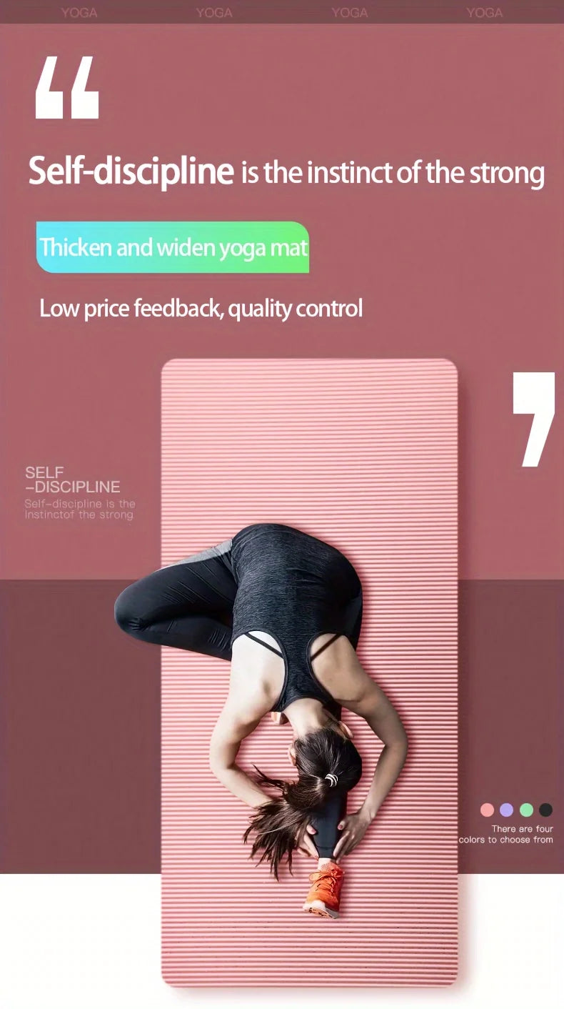 10/15MM Thick NBR Yoga Mats Anti-slip Sport Fitness Mat Blanket For Exercise Yoga And Pilates Gymnastics Mat Fitness Equipment Beauty World Shop