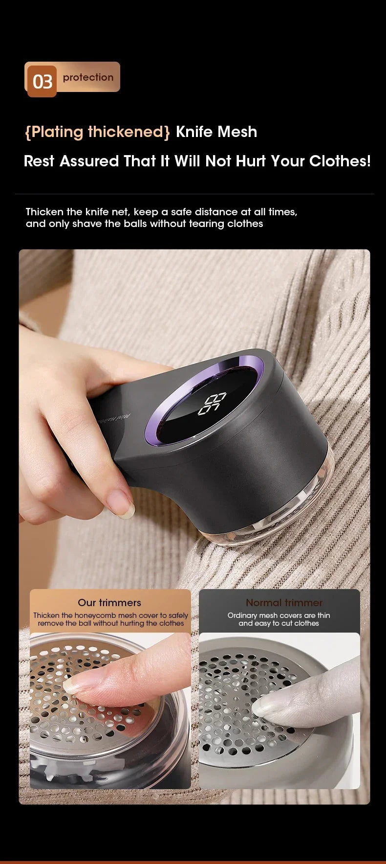 Electric Lint Remover Electric Pellet Fluff Remover Digital Display Debobbler Clothes Shaver Multifunction for Clothes Sweater Beauty World Shop