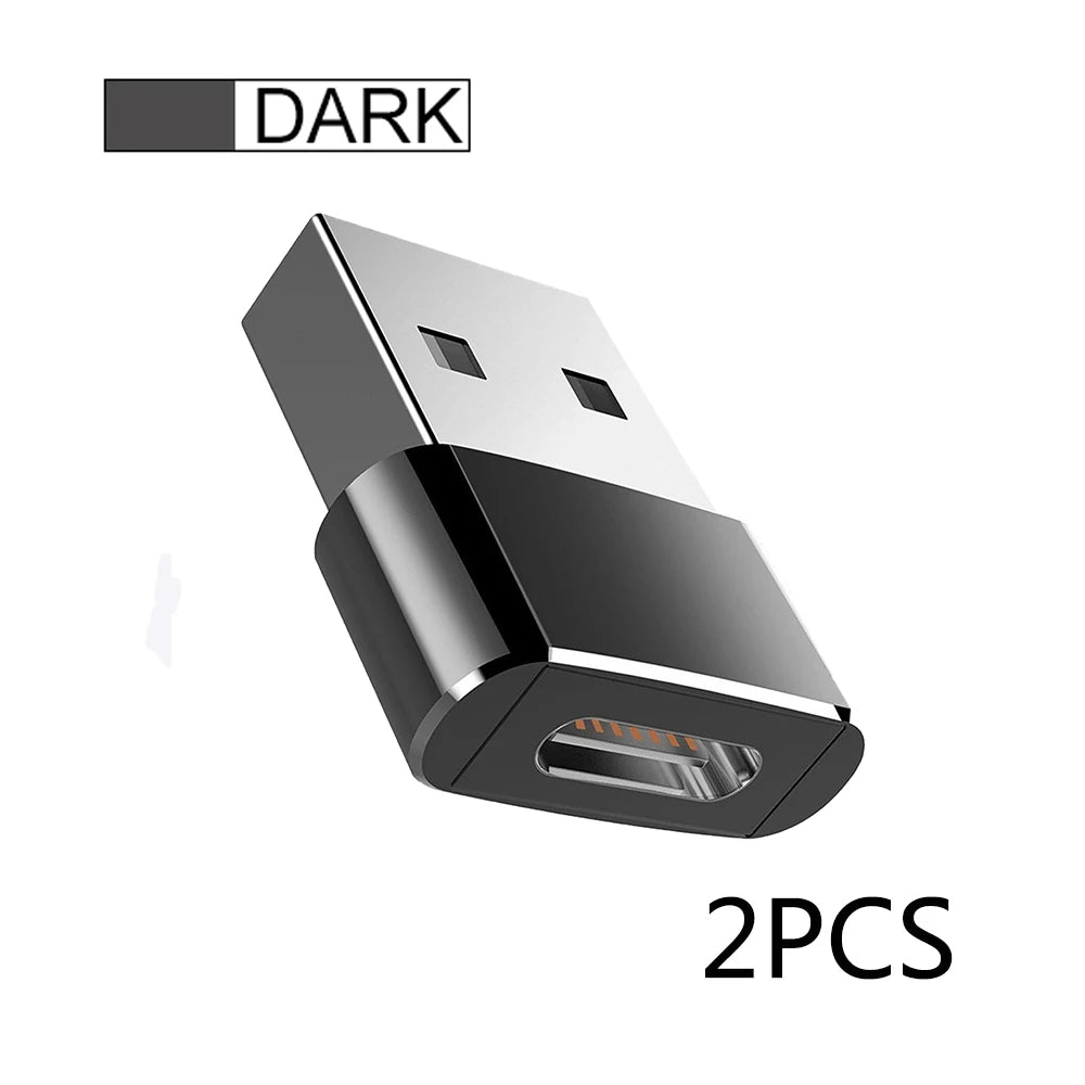 2Pcs USB To Type C OTG Adapter USB USB-C Male To Micro USB Type-c Female Converter For Macbook Samsung S20 USBC OTG Connector Beauty World Shop