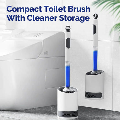 Water Spray Silicone Toilet Brush 40cm Long Handle Refillable Silicone TPR Brush With Wall-Mounted Bathroom Cleaning Accessories Beauty World Shop