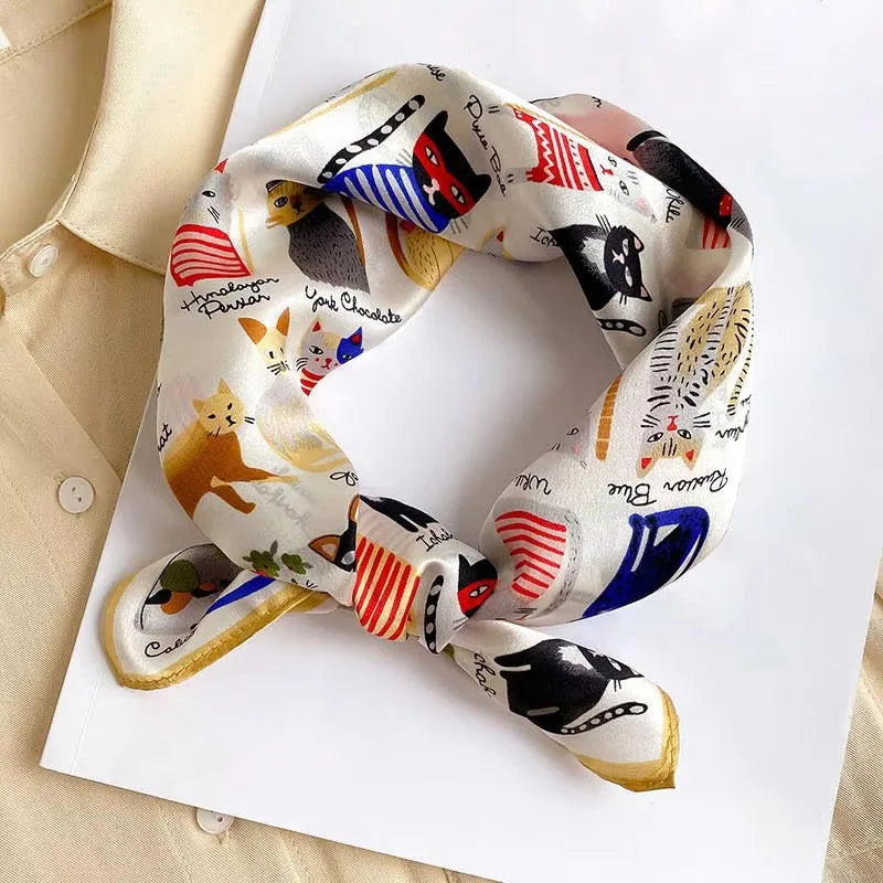 Scarf 100% Silk Bandana Women Square Scarves Wrap Kerchief Spring Fashion Luxury High Quality Headband Hijab Shawls 2026 Beauty World Shop