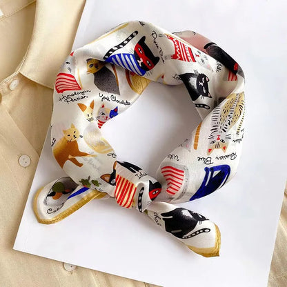 Scarf 100% Silk Bandana Women Square Scarves Wrap Kerchief Spring Fashion Luxury High Quality Headband Hijab Shawls 2026 Beauty World Shop
