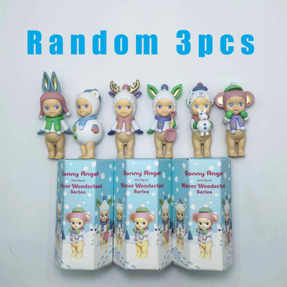 Sonny Angel Blind Box Winter Wonderland Series Mini Anime Figures Ornaments Dolls Fans Children Christmas Birthday Gift Beauty World Shop