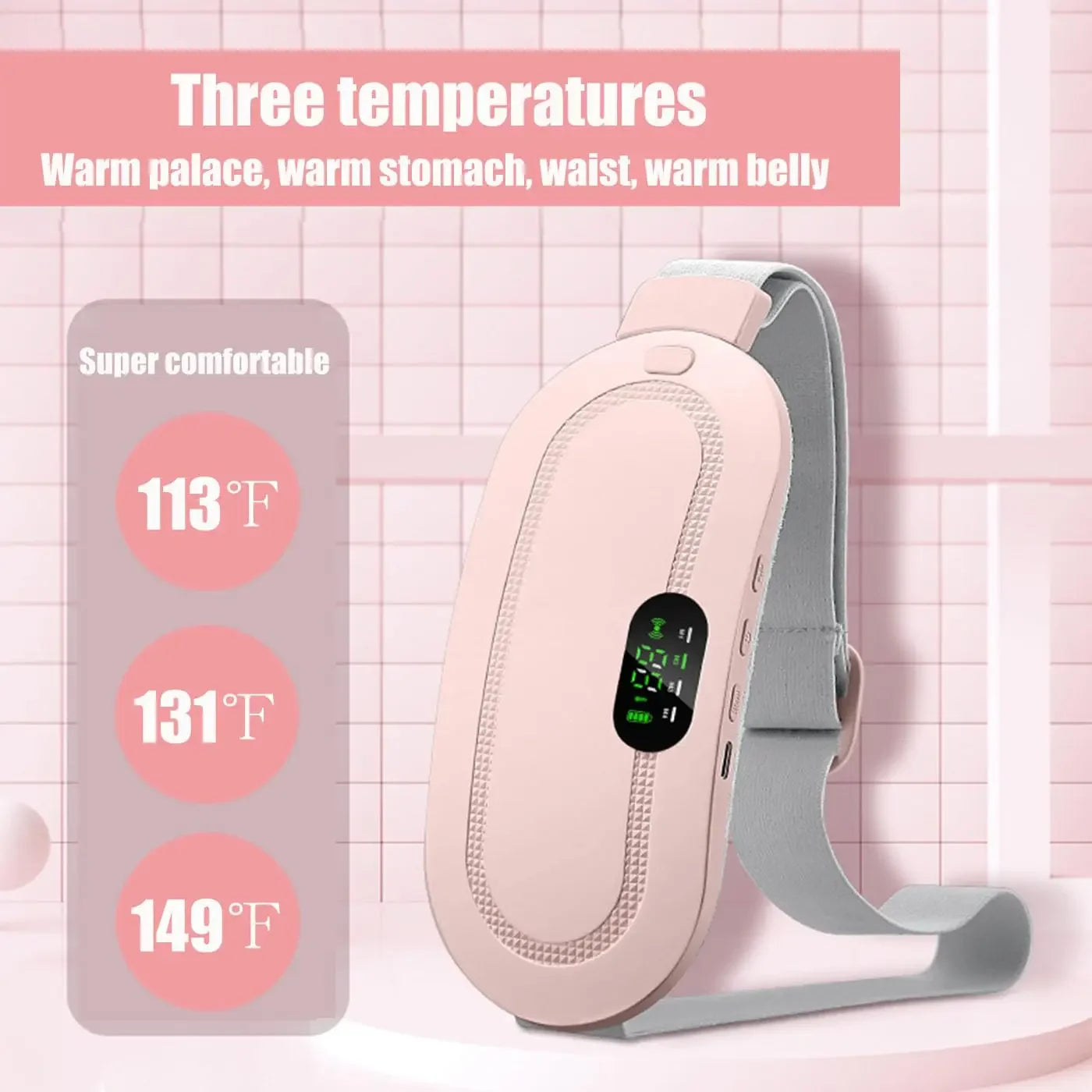 Portable Heated Massage Warming Palace Belt Intelligent Heating Waist Device for Girls Menstrual Period Auntie Beauty World Shop