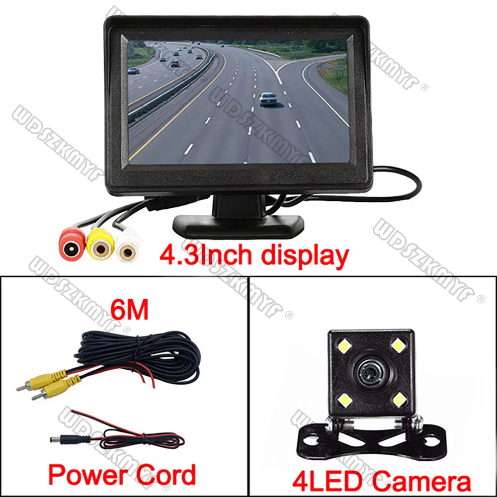 Easy Installation 4.3Inch or Rear View Camera Monitor Screen Reversing Camera for Car Parking Parking System Camera for Vehicle Beauty World Shop