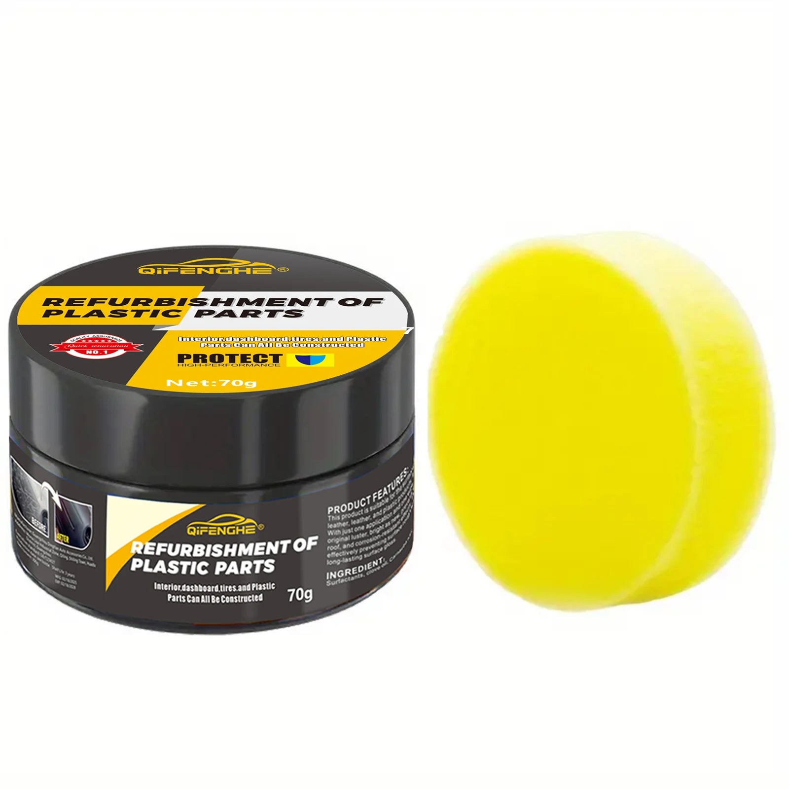 automotive plastic repair agent-interior and exterior plastic polishing wax, scratch repair anti-aging cream, suitable for tires Beauty World Shop