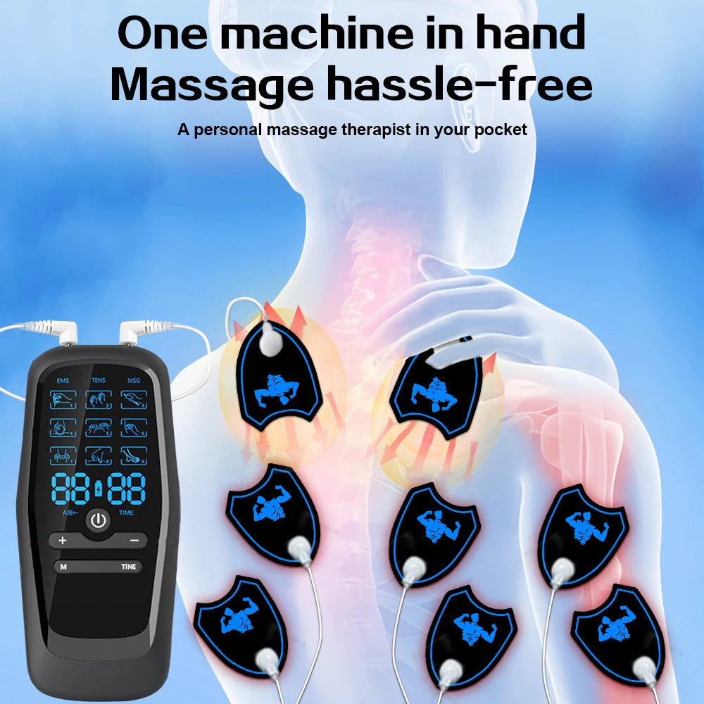 Physiotherapy Tens Muscle Stimulator Electric Ems Acupuncture Body Massage Digital Therapy Slimming Machine Electro Stimulator Beauty World Shop