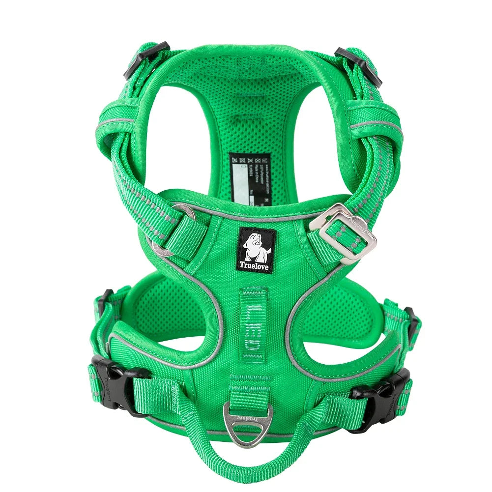 TRUE LOVE Pet Harness No Pull Nylon Reflective Dog Harness Adjustable Comfortable Control Step-in Brilliant Truelove TLH5654 Beauty World Shop