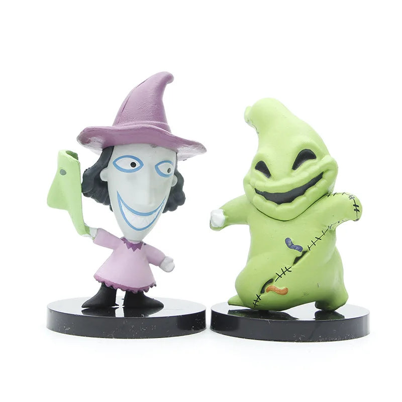 10 Pieces / Set Cartoon The Nightmare Sally Skellington Jack Action Figure Toy Christmas PVC Model Vinyl Figurine Halloween Gift Beauty World Shop