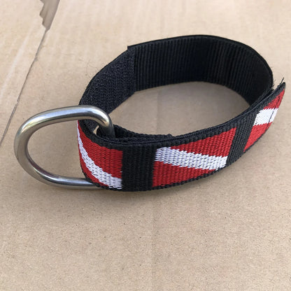 1pc Adjustable Scuba Diving Wrist Strap Lanyard Webbing Band With Metal D-Ring Freediving Webbing Holder Strap Swim Pool Parts Beauty World Shop