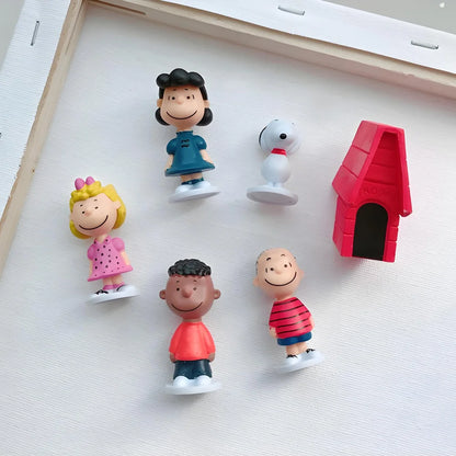12pcs Cartoon Peanuts Snoopy Charlie Sally Woodstock Kawaii Anime Mini Figure Model Toys Cake Decoration Collection Gift Beauty World Shop