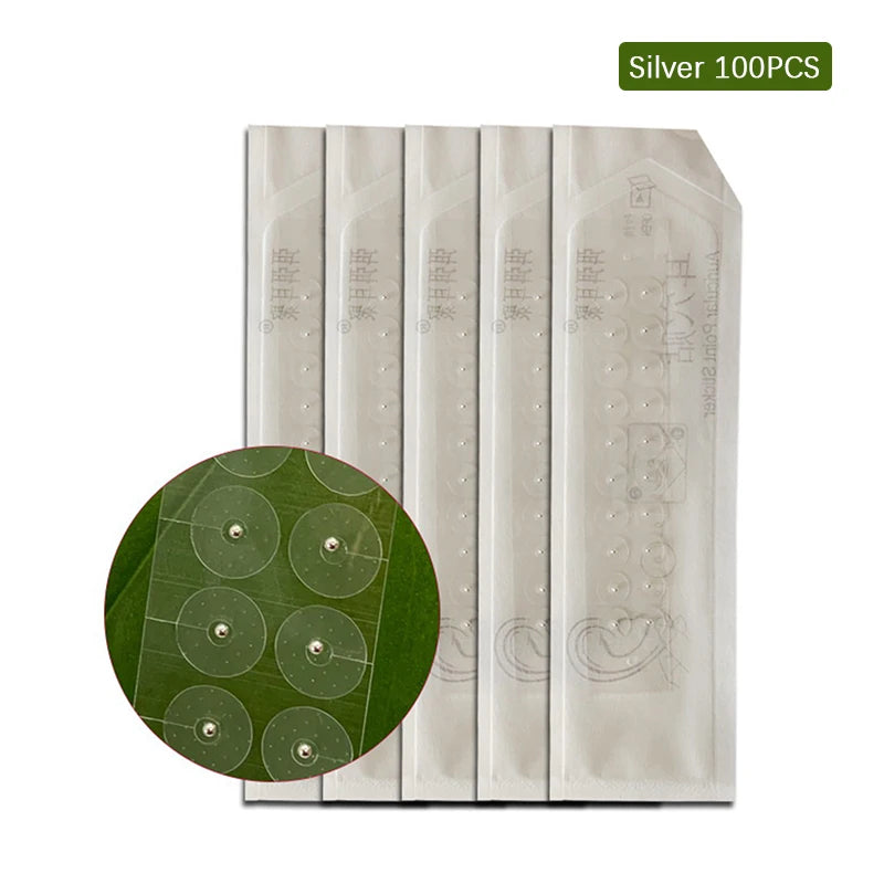 100/200pcs Clear Ear Point Stickers Ear Pressure Stick Acupuncture Magnetic Beads Auricular Ear Stickers Massage Ear Stickers Beauty World Shop