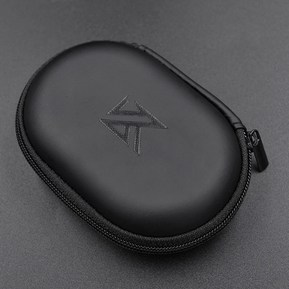 1-20PCS KZ Earphones Oval Storage Bag Wired Headphones PU Zipper Storage Box Portable Hold Case Container for KZ BA10 AS10 ES4