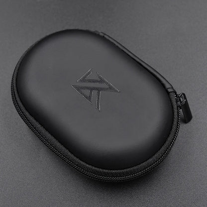 1-20PCS KZ Earphones Oval Storage Bag Wired Headphones PU Zipper Storage Box Portable Hold Case Container for KZ BA10 AS10 ES4