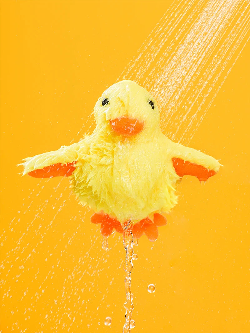 Flapping Duck Cat Toys Interactive Electric Bird Toys Washable Cat Plush Toys with Vibration Sensor Cats Game Toys Kitten