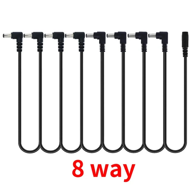 Miwayer Daisy Chain Cables 1 to 2-10 Ways Guitar Effect Pedal Power Supply Adapter 9V DC 1A Reinforced Noiseless Center Negative Beauty World Shop