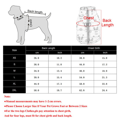 New Year Pet Coat For Christmas Deer Print Dog Jacket With D-ring Waterproof Pets Costume For Small Medium Dogs Bulldog Clothes