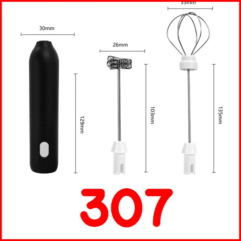 Wireless Milk Frother Electric Type-C Handheld Blender Stainless Steel Mini Coffee Maker Whisk Mixer For Coffee Cappuccino Cream Beauty World Shop