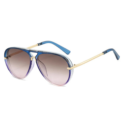 Trendy Oversized Pilot Sunglasses Women Men Vintage Retro Classic Designer Sun Glasses UV400 Protection Fashion Ladies Shades Beauty World Shop
