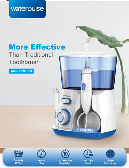 Oral Irrigator Dental Water Flosser for Teeth High Pressure Electric Dental Irrigator Water Flosser Mouth Washing Machine 800ML Beauty World Shop