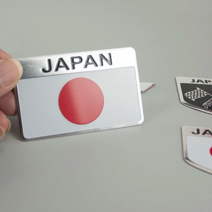 1pcs Metal Car Stickers Multi-style Japan National Flag Motorbike Universally self-adhesive Decoration Styling Emblem Beauty World Shop