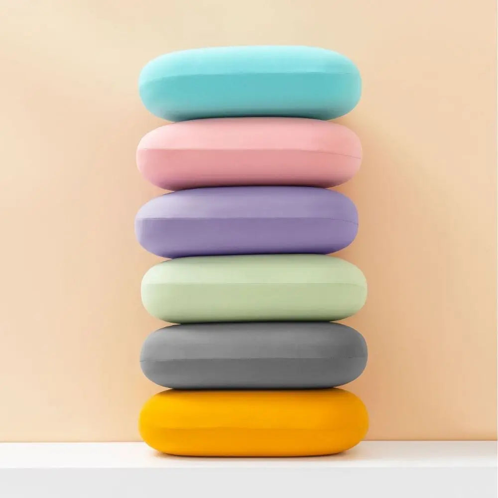 Portable Sponge Nap Pillow Macaron Color Soft Neck Pillow Multifunction Cervical Support Travel Sleeping Pillow Office Beauty World Shop